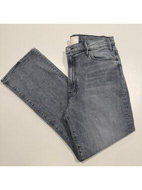 Mother Superior The Hustler Ankle High Rise Flare Jeans in Drawing A Blank 32
